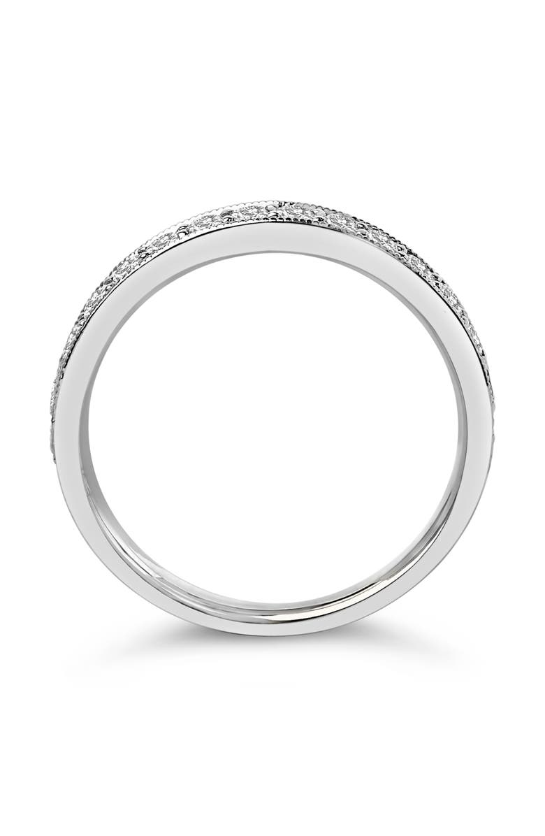 Haus of Brilliance 14K Gold 1/2 Cttw Round Diamond Milgrain Wedding Band, Alternate, color, White