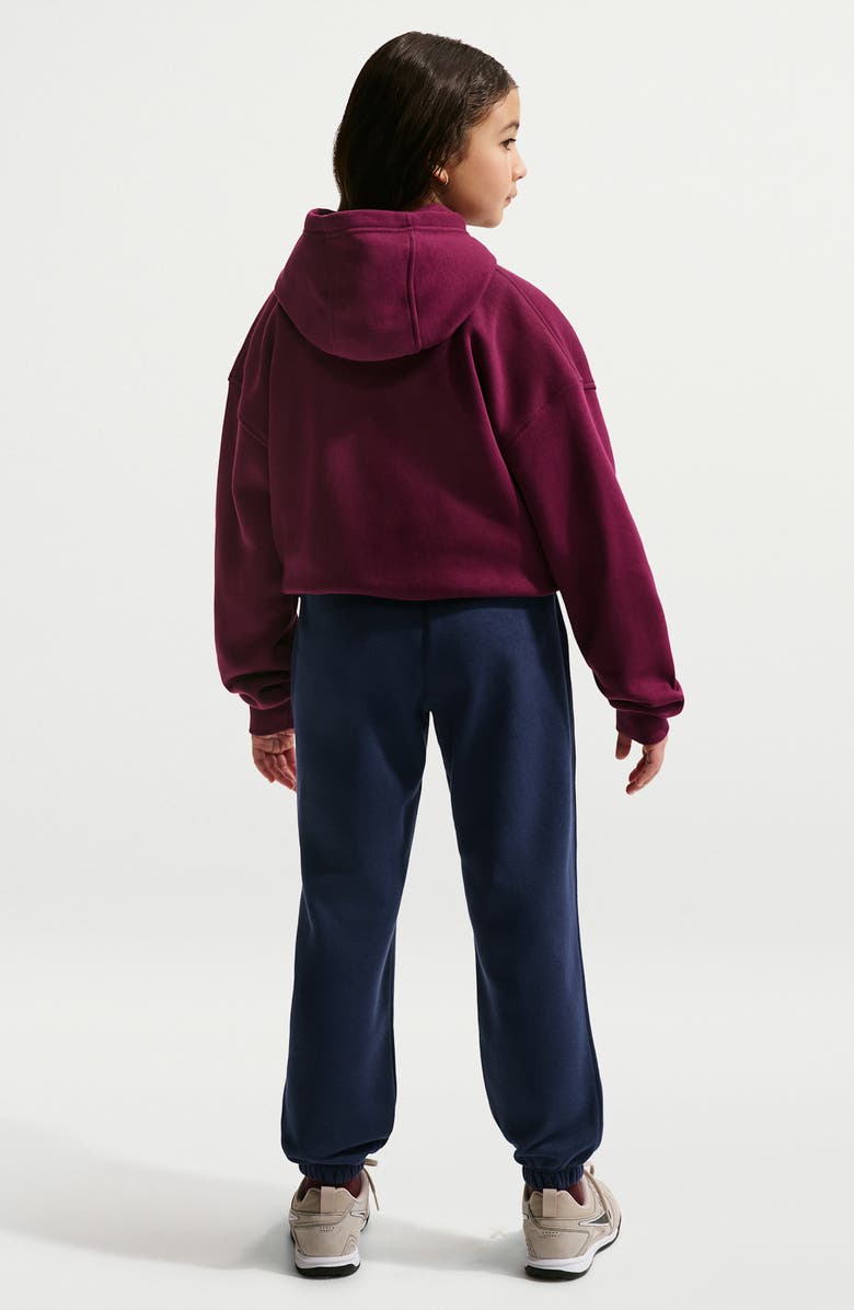 Nike Kids' Sportswear Loose Fit Fleece Pants, Alternate, color, Midnight Navy/ White