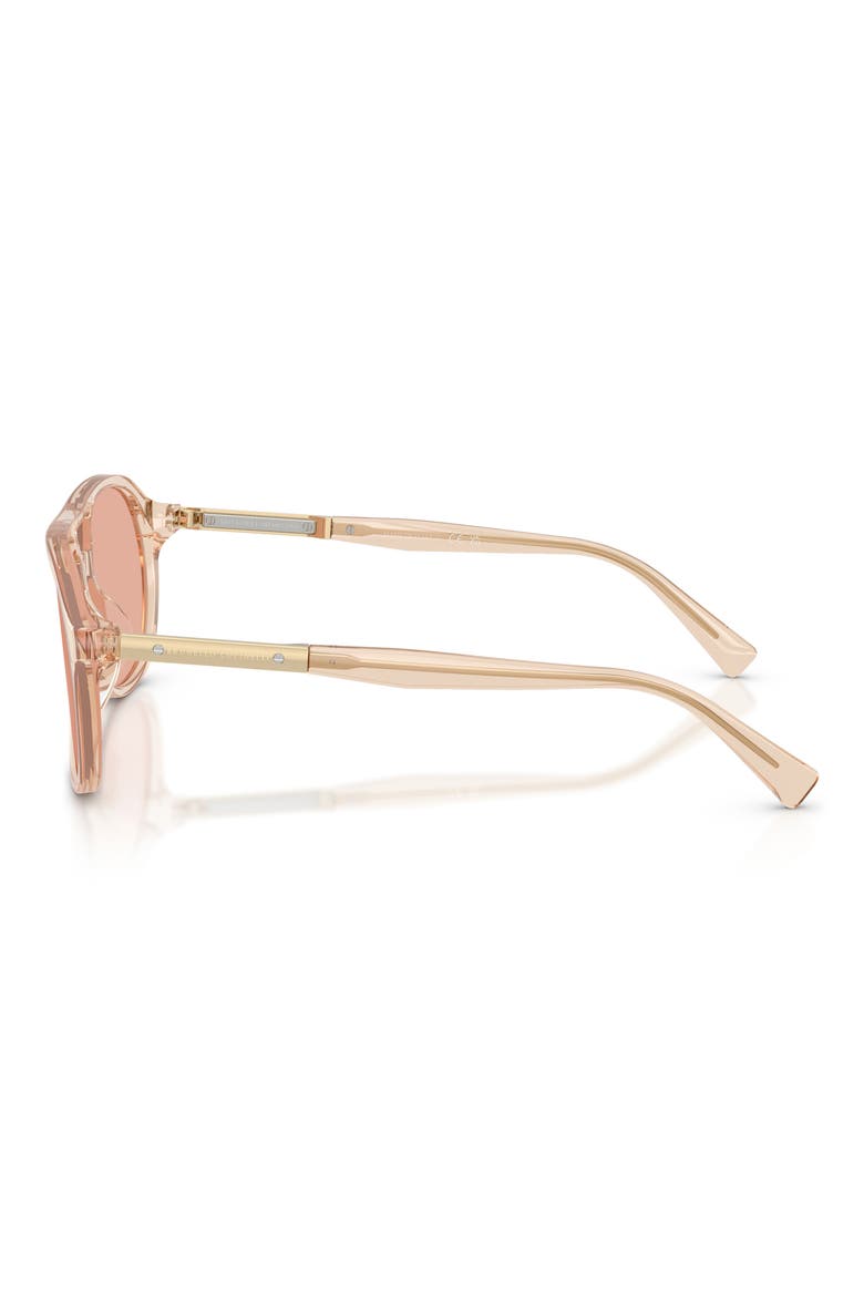 56mm Pilot Sunglasses, Alternate, color, PEACH