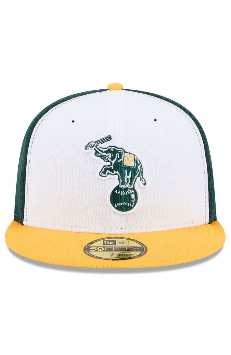New Era Men's New Era Green/Gold Athletics 2025 MLB Clubhouse 59FIFTY Fitted Hat, Alternate, color,