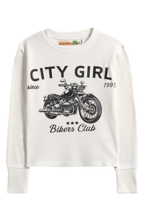 Vintage Havana Kids' Cotton Blend Thermal Graphic T-shirt In White