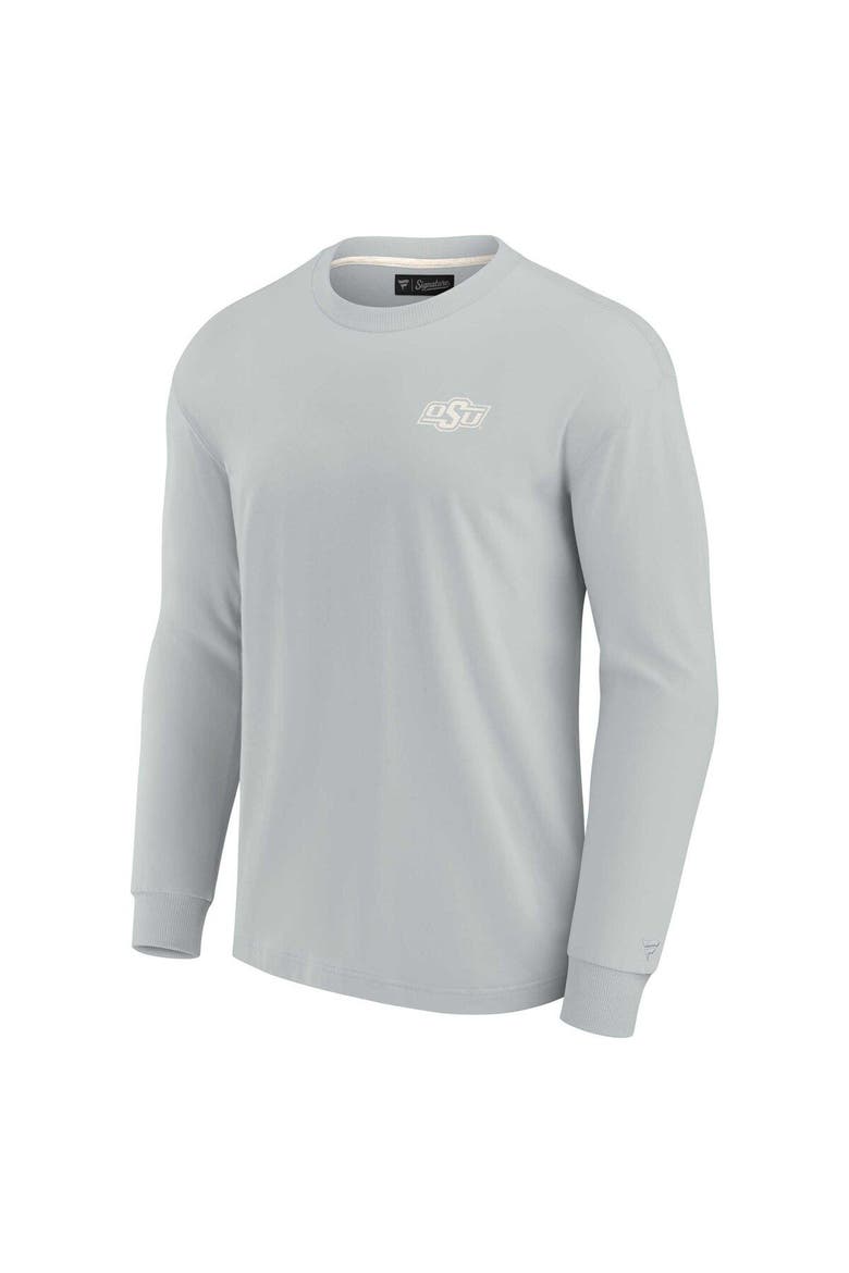 Unisex Fanatics Signature Gray Oklahoma State Cowboys Elements Super Soft Long Sleeve T-Shirt, Alternate, color, Gray