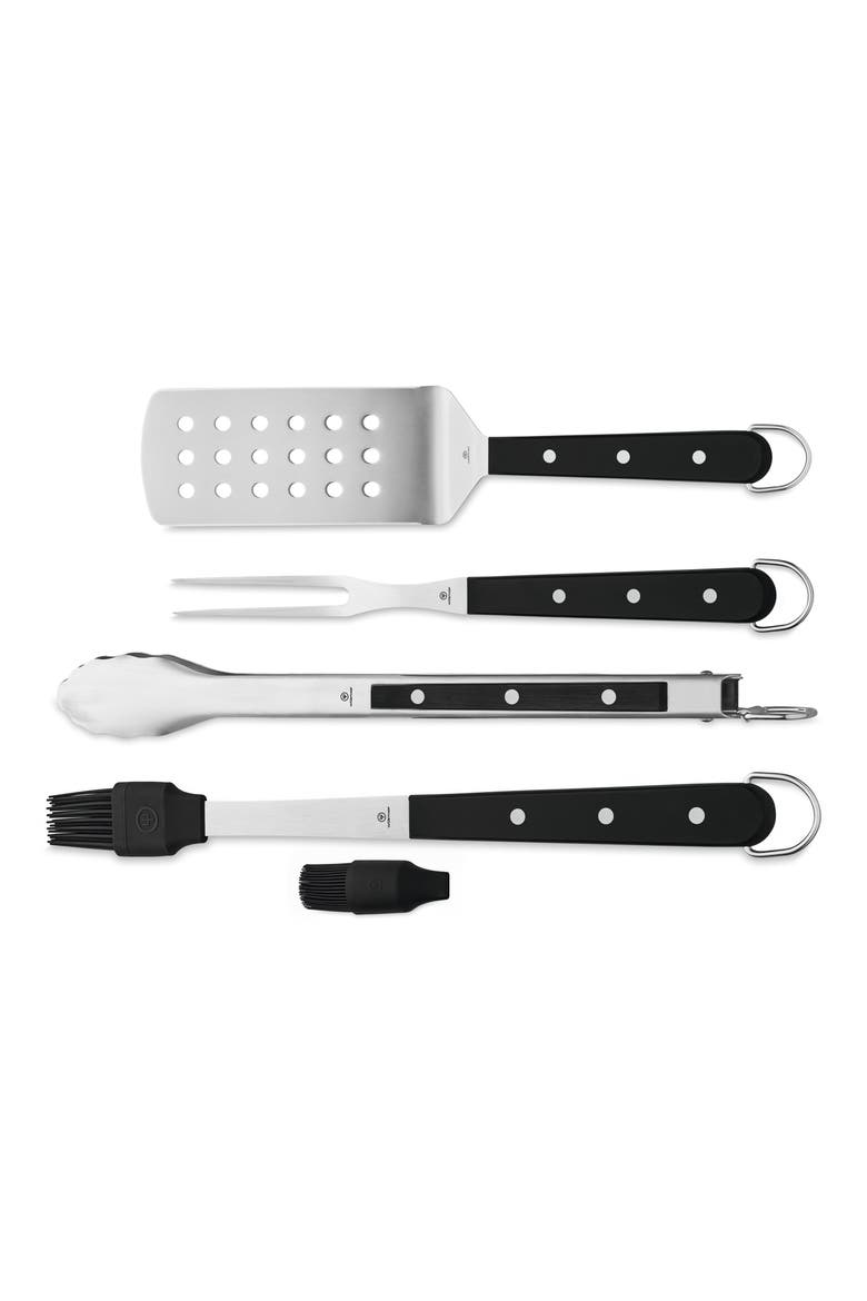 4-Piece BBQ Set, Main, color, BLACK