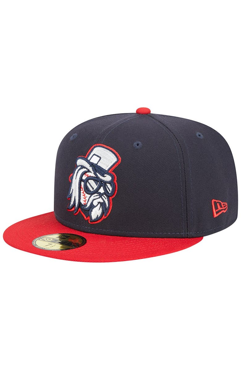 New Era Men's New Era Navy Tulsa Drillers Theme Nights Sound 59FIFTY Fitted Hat, Alternate, color,