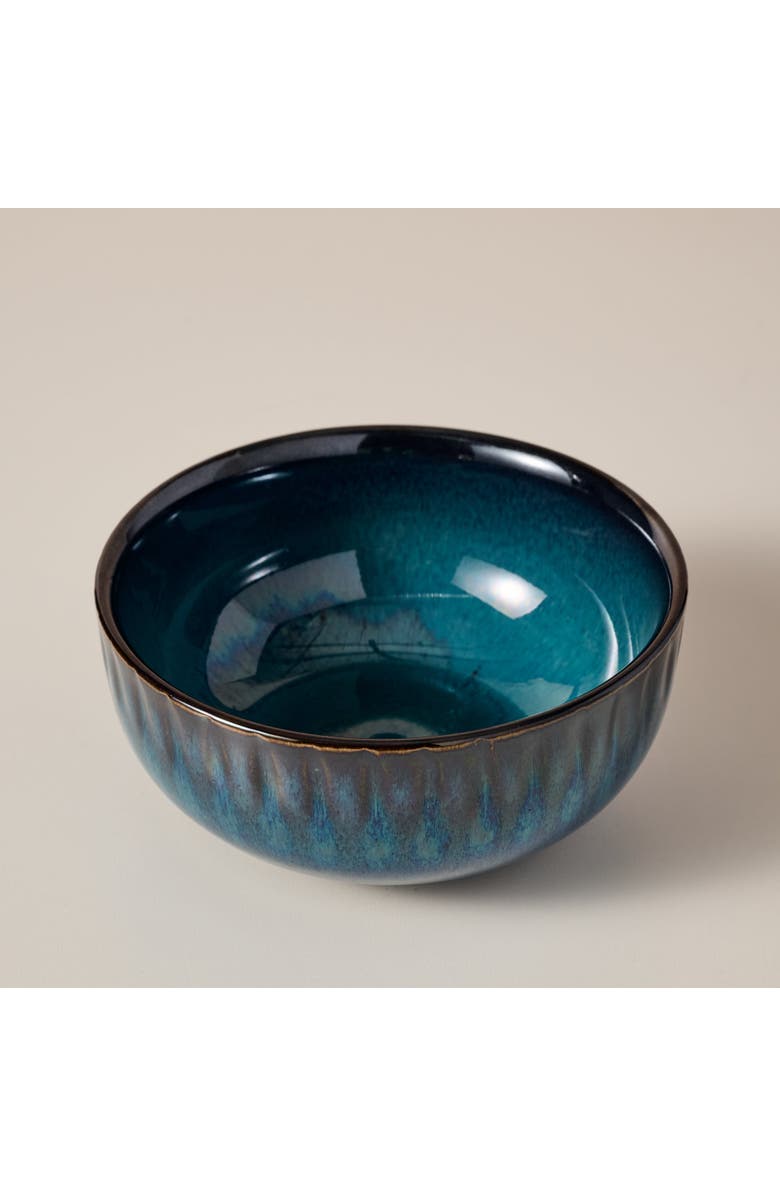 Ten Thousand Villages Canh Drip Glaze Bowl - Large, Alternate, color, Blue Green