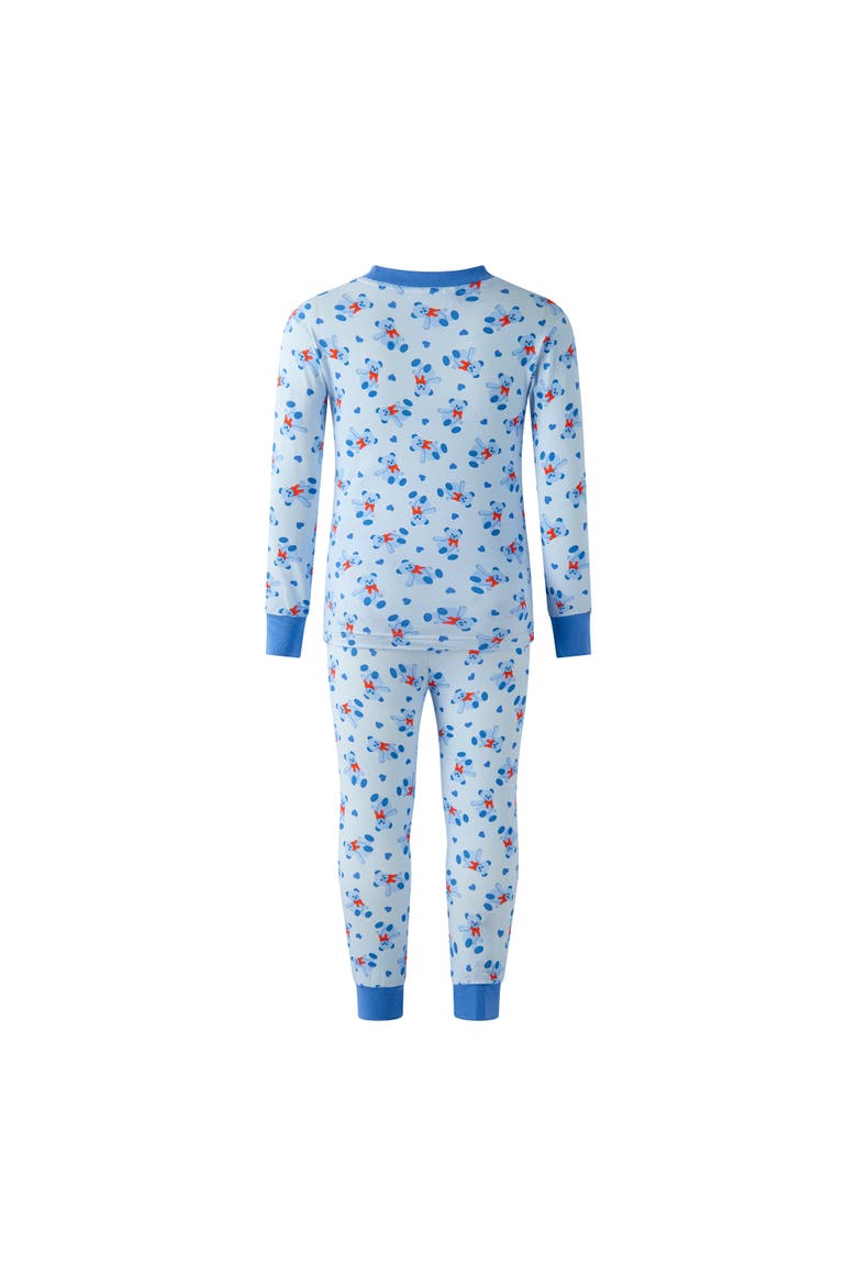 Bear Jersey Pajamas, Alternate, color, Blue