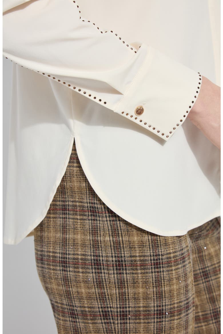 Rackel Crystal Embellished Shirt, Alternate, color, MACADAMIA
