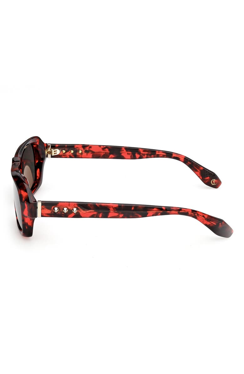 Christian Louboutin 56mm Rectangular Sunglasses, Alternate, color, 