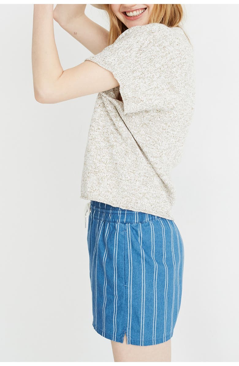 Madewell Ellendale Marled Short Sleeve Sweater Top, Alternate, color, 