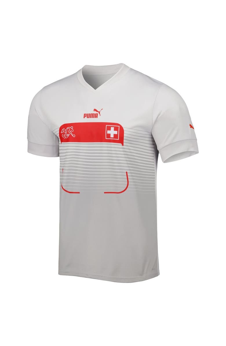 PUMA Men's Puma White Switzerland National Team 2022/23 Away Replica Jersey, Alternate, color, White