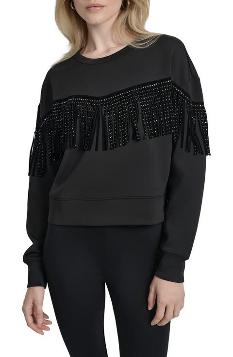 Stud Fringe Pullover