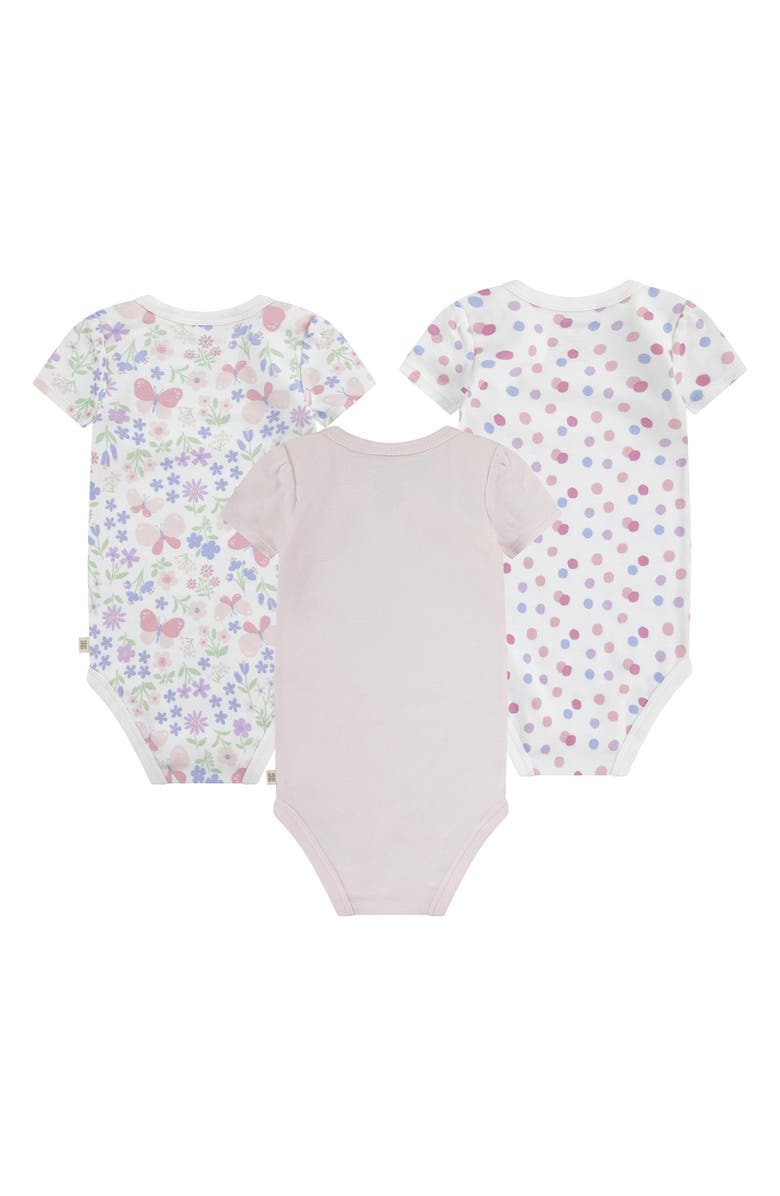 Huggies Assorted 3-Pack Organic Cotton Bodysuits, Alternate, color, 
