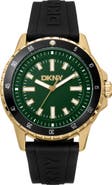 DKNY Sport Silicone Strap Watch, 43mm
