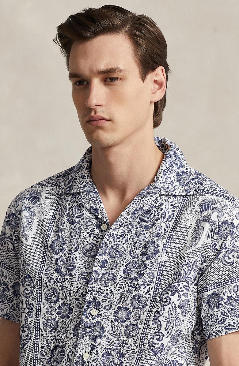 Polo Ralph Lauren Classic Fit Floral Print Camp Shirt, Alternate, color, 