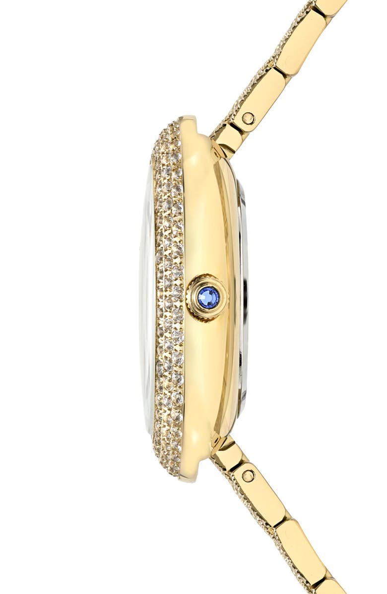 PORSAMO BLEU Women's Porsamo Bleu Angelica Oval Sunray Dial Topaz Stainless Steel Watch, Alternate, color, Gold/ White