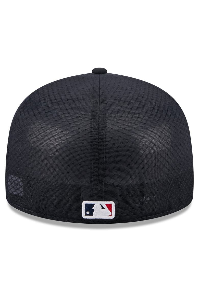 Youth New Era Navy Cleveland Guardians Batting Practice 59FIFTY Fitted Hat, Alternate, color, Navy