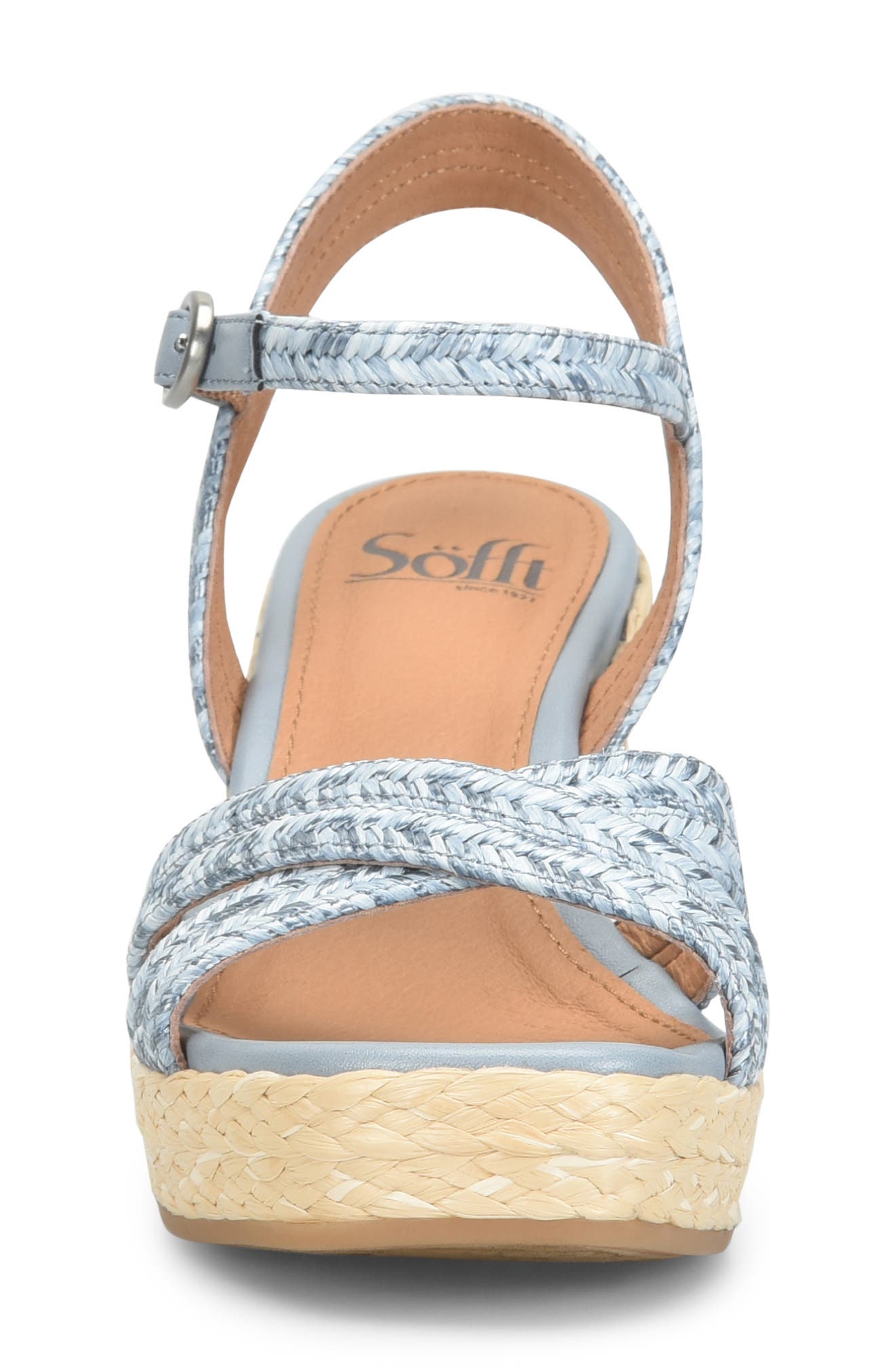 Newbury Espadrille Ankle Strap Platform Wedge Sandal, Alternate, color, BLUE