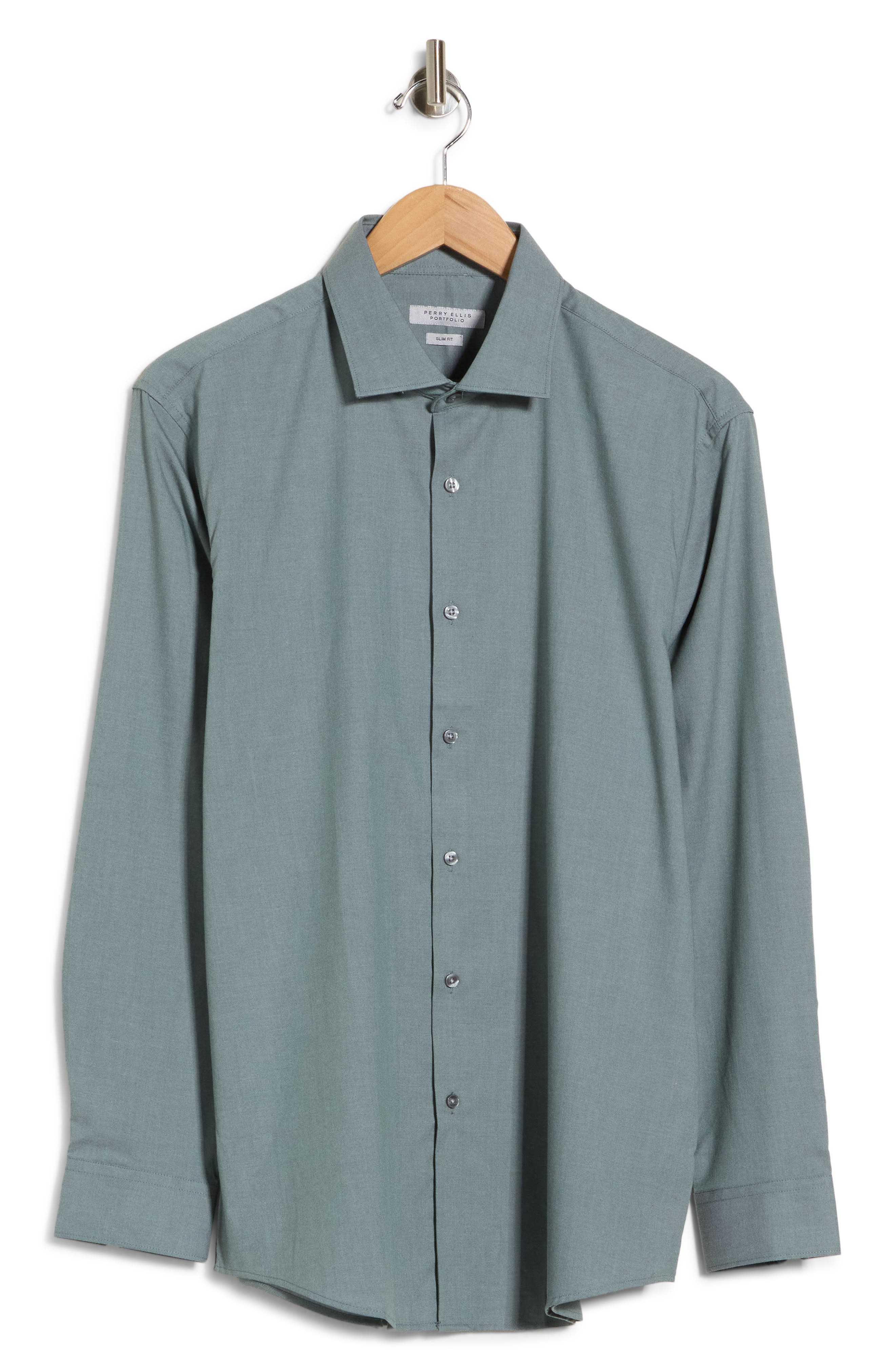 Perry Ellis Elevated Twill Slim Fit Dress Shirt (Men) | Nordstromrack