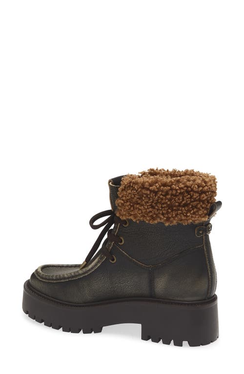 Sam Edelman Elara Faux Shearling Lug Sole Boot In Brown