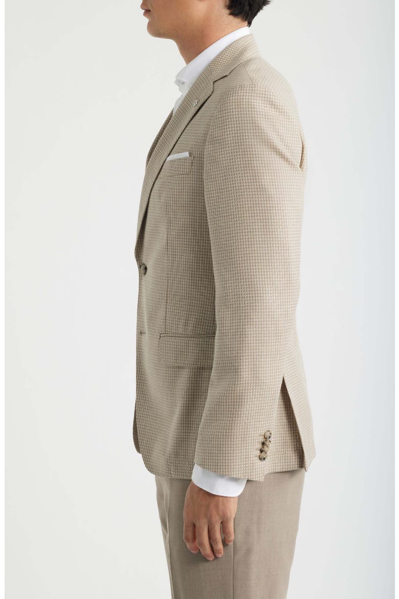 Hutson Slim Fit Light Light Purple Houndstooth Check Virgin Wool Sport Coat, Alternate, color, TAN