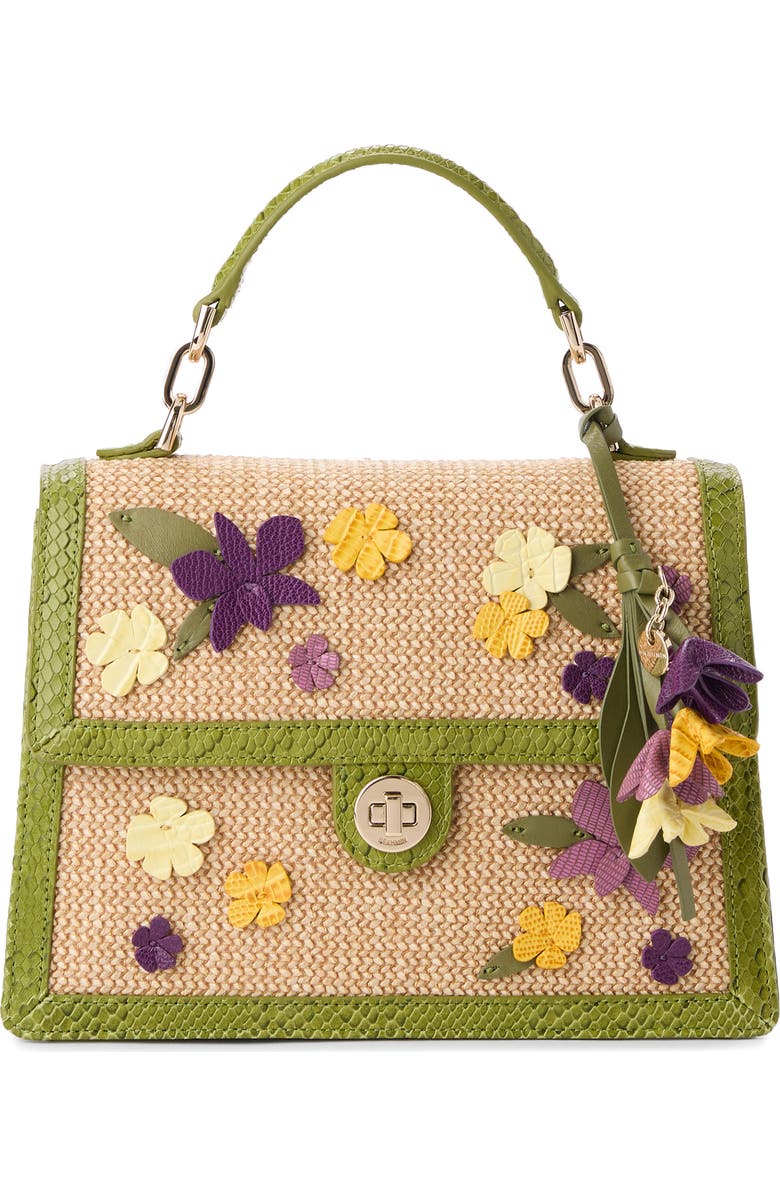 Brahmin Small Hallie Top Handle Bag, Alternate, color, Green Multi