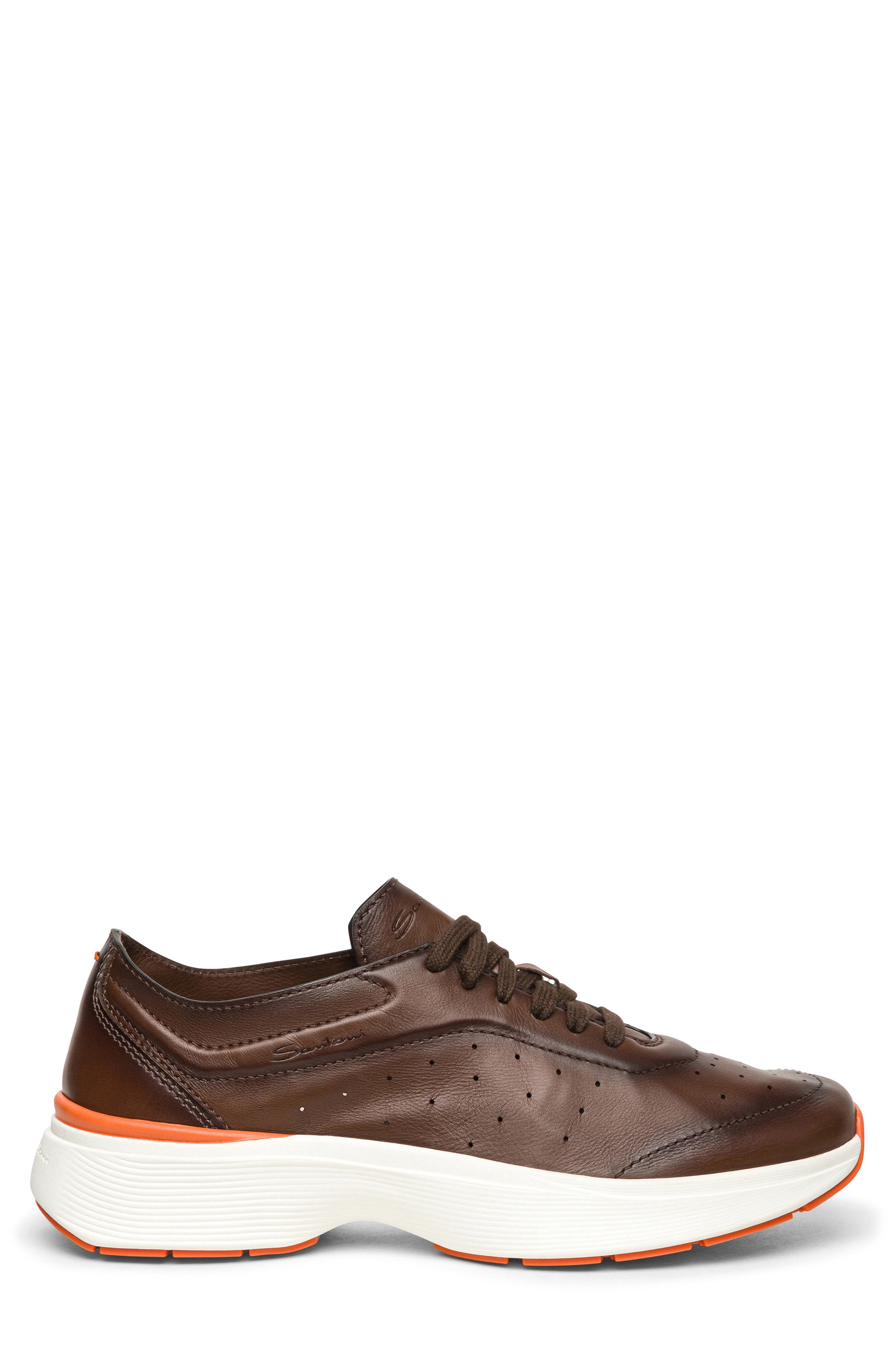 Santoni Bounce Sneaker, Alternate, color, Brown