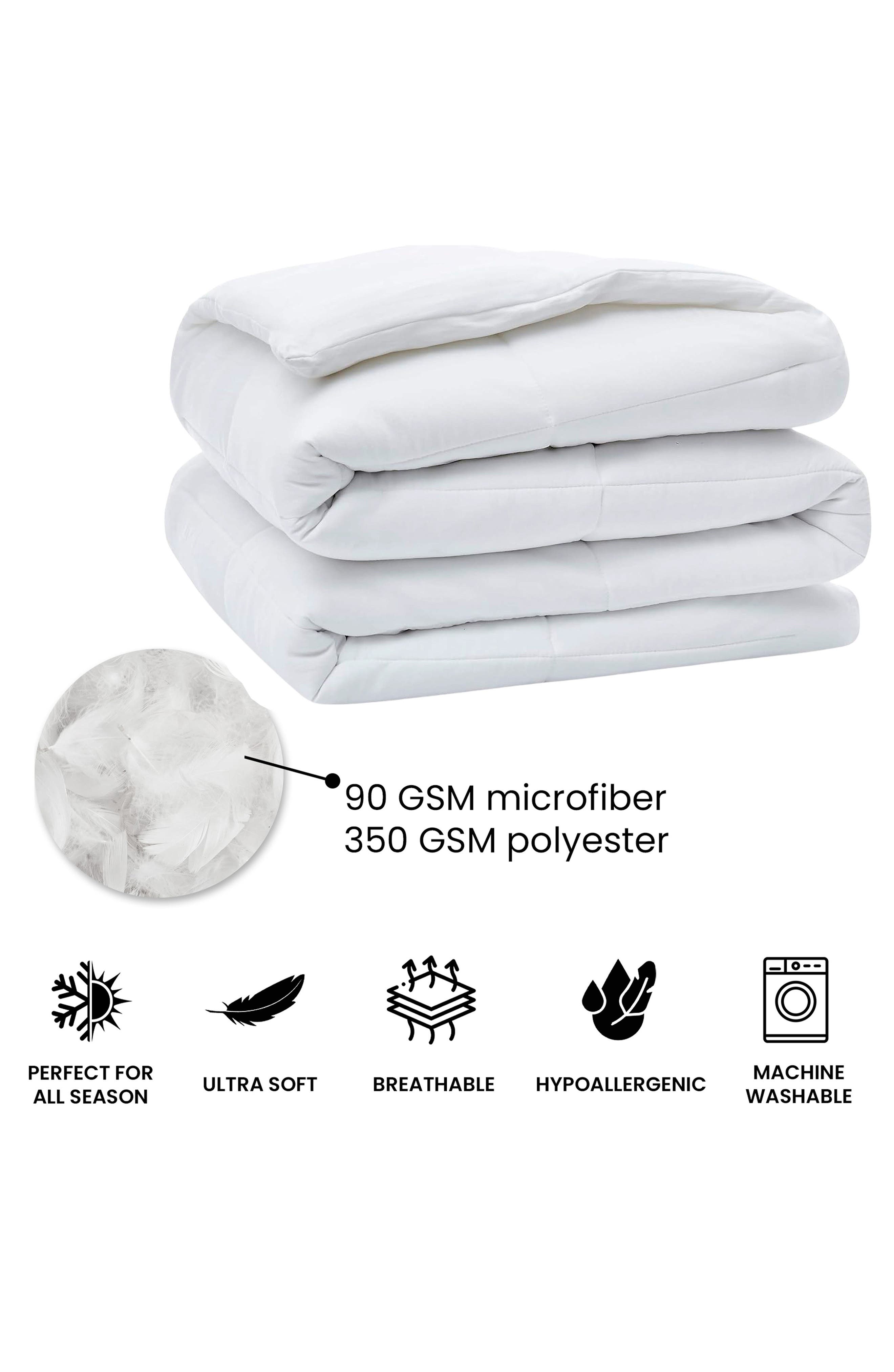 Luxury Home Solid White Microfiber Comforter | Nordstromrack