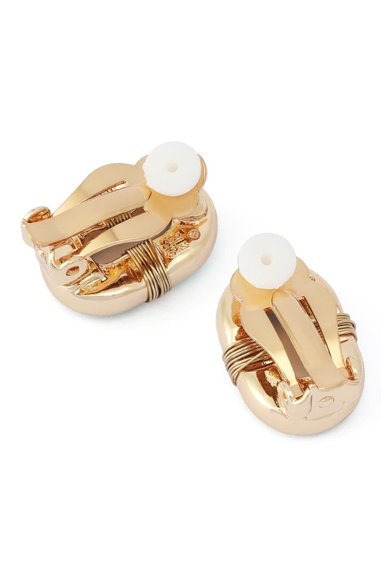 Wire Clip-On Earrings, Alternate, color, GOLD