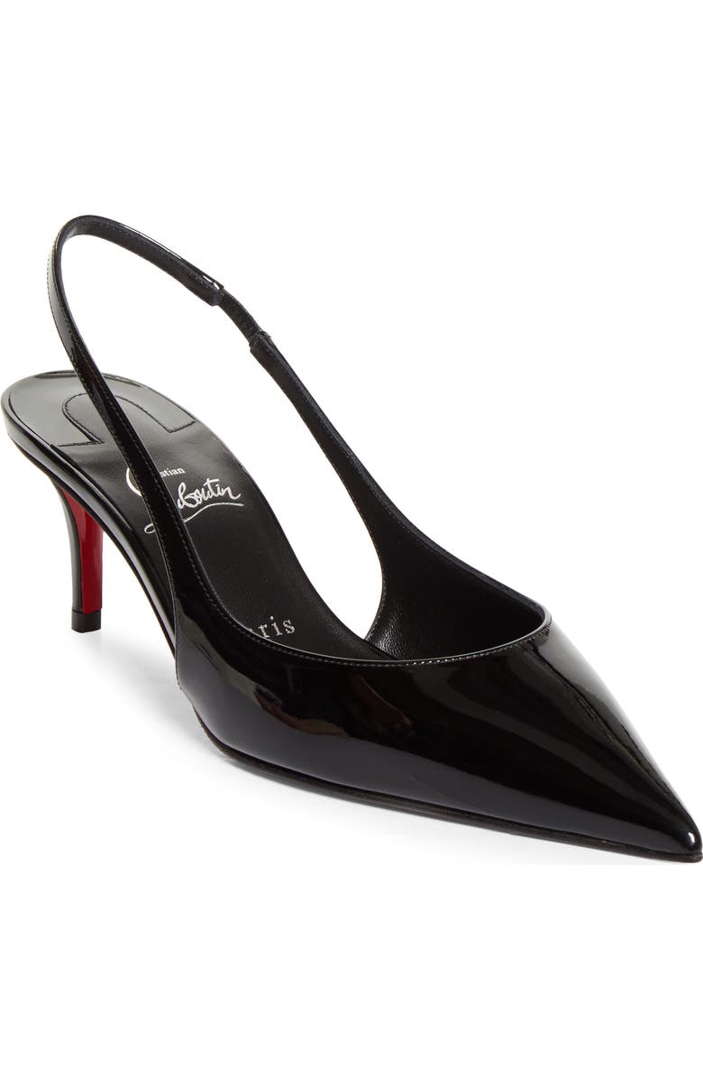 Christian Louboutin Miss Z Pointed Toe Slingback Pump, Main, color, Black