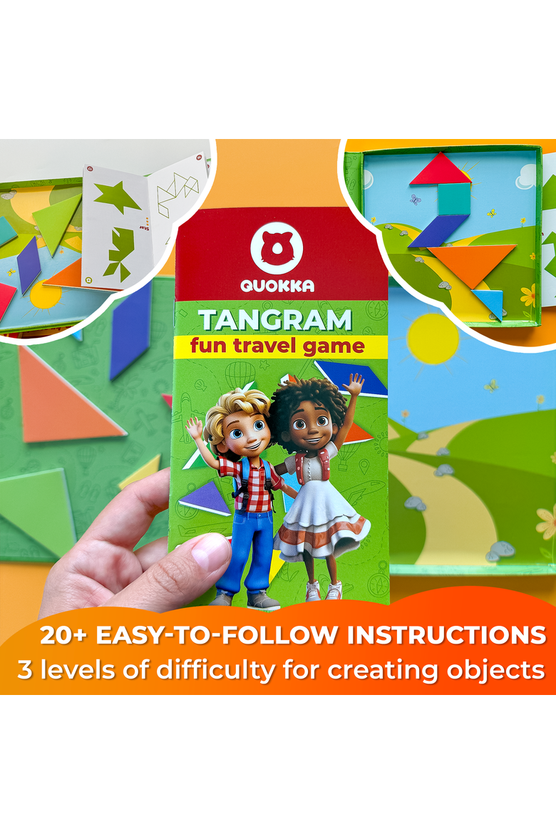 Magnetic Kids Games Collection, Alternate, color, Tangram