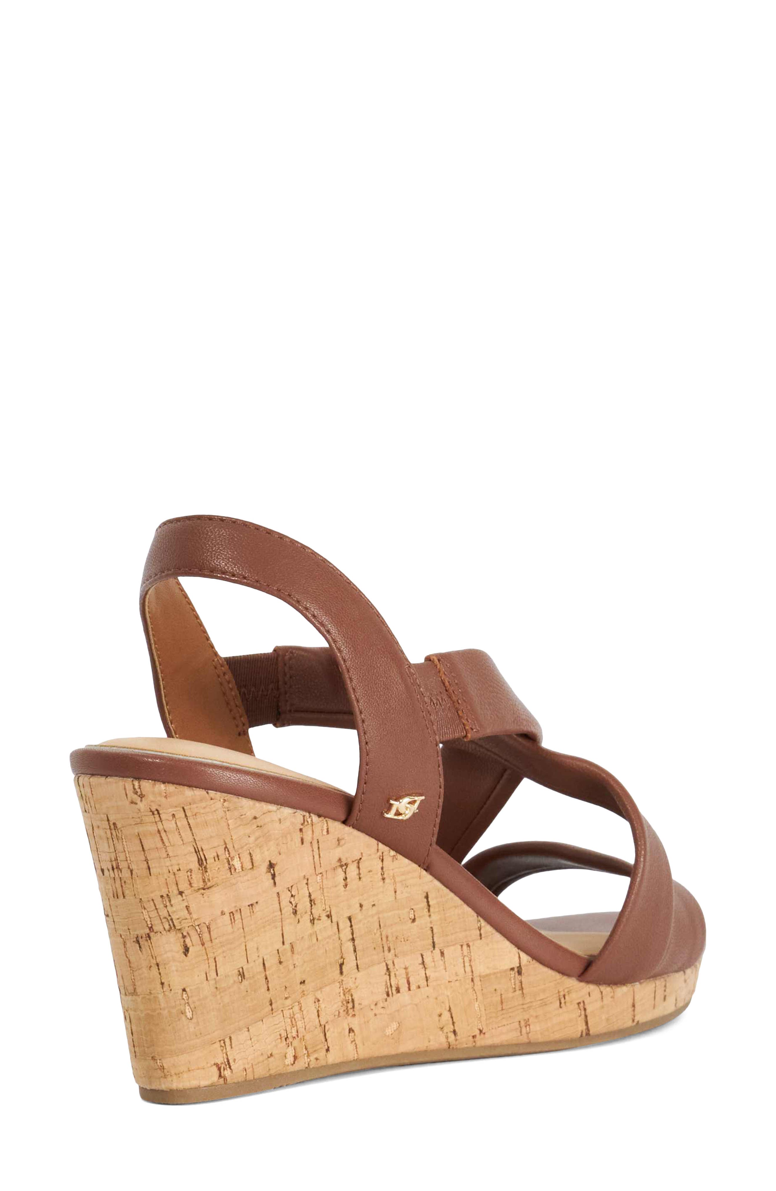 Kamies Slingback Platform Wedge Sandal, Alternate, color, BROWN