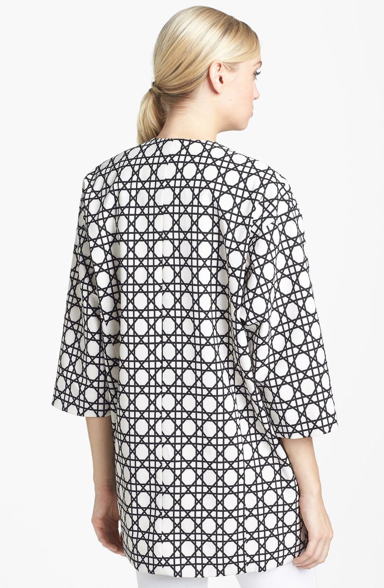 Harlowe and Graham Graphic Print Swing Coat, Alternate, color, 