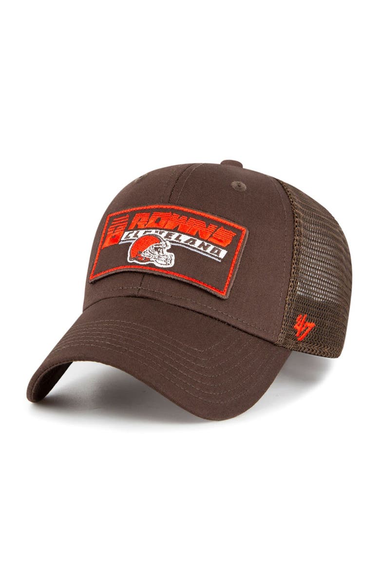'47 Youth '47 Brown Cleveland Browns Levee MVP Trucker Adjustable Hat, Main, color, Brown