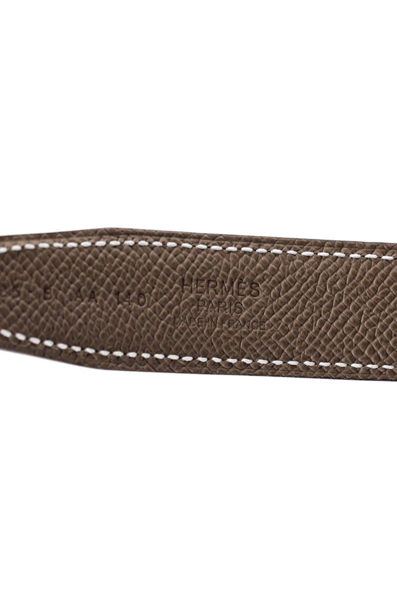 Pre-Owned Hermes Constance Reversible Belt Leather Thin, Alternate, color, Black