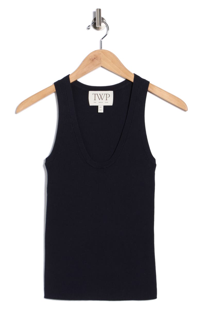 TWP Scoop Neck Knit Tank, Main, color, Midnight