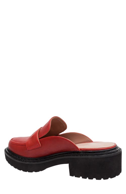 Linea Paolo Elie Platform Loafer In Dark Red