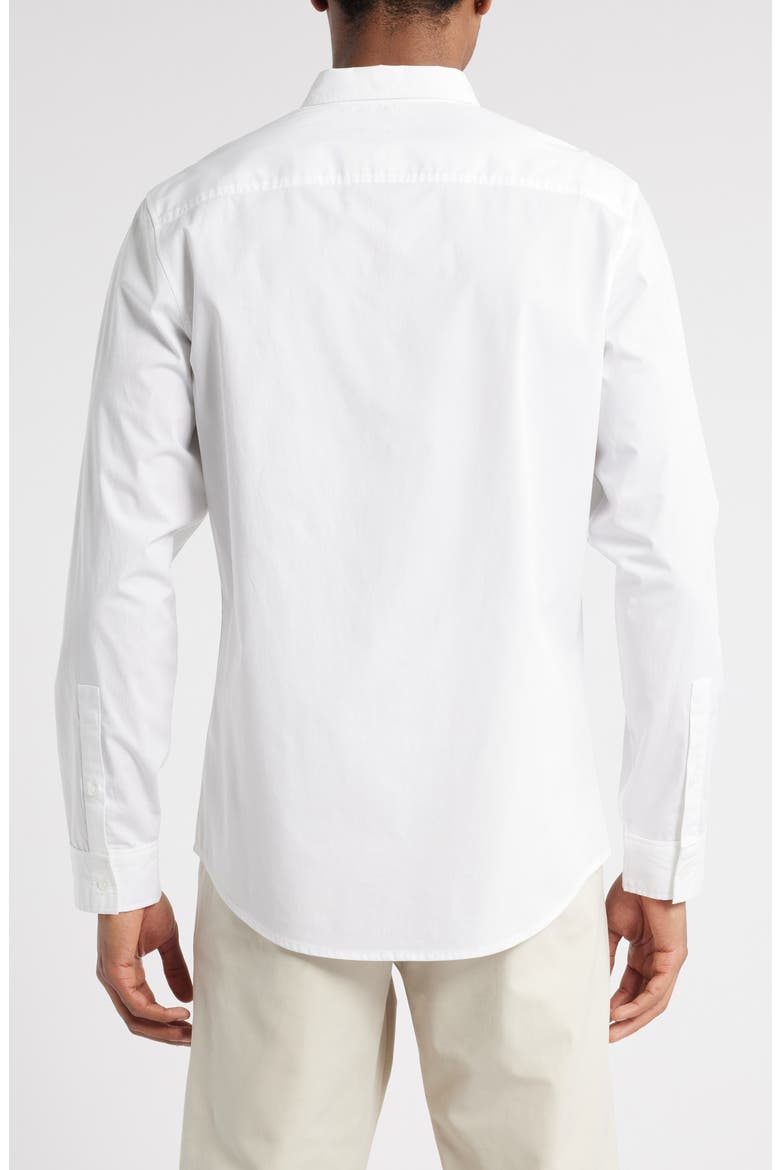 Slim Fit Stretch Cotton Button-Up Shirt, Alternate, color, WHITE