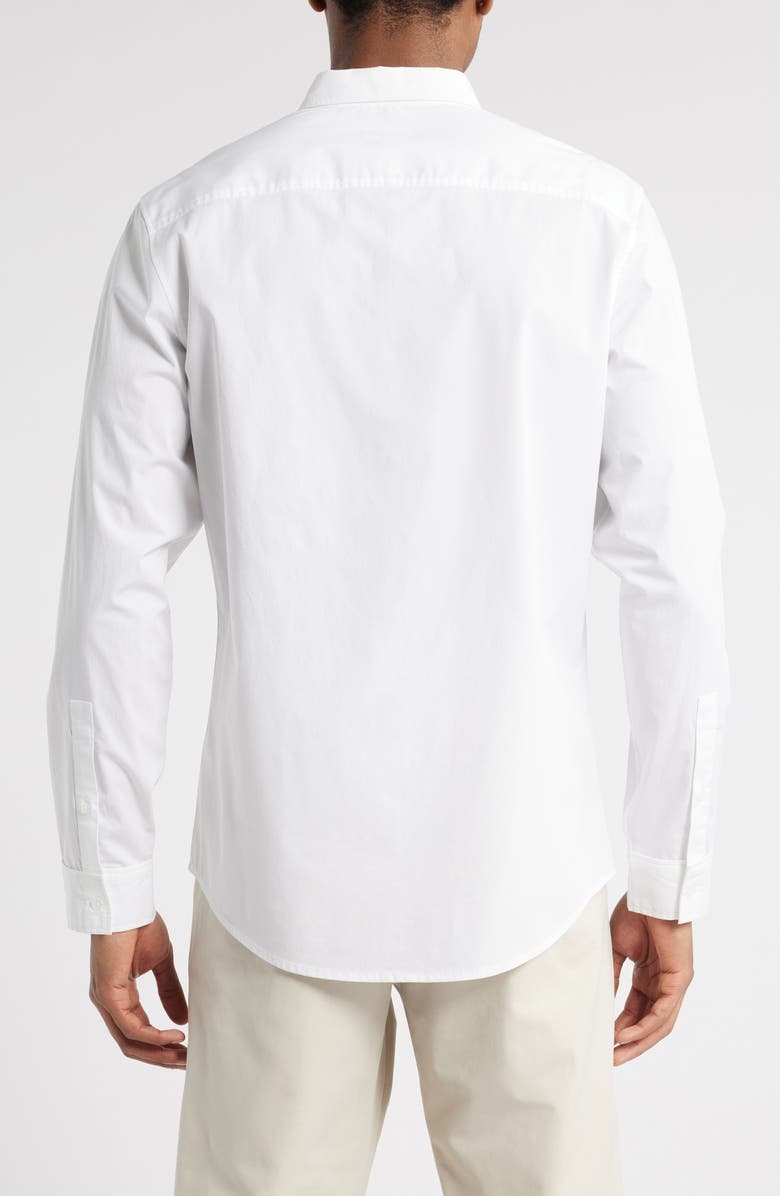 Open Edit Slim Fit Stretch Cotton Button-Up Shirt, Alternate, color, White