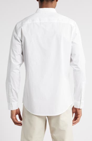 Slim Fit Stretch Cotton Button-Up Shirt