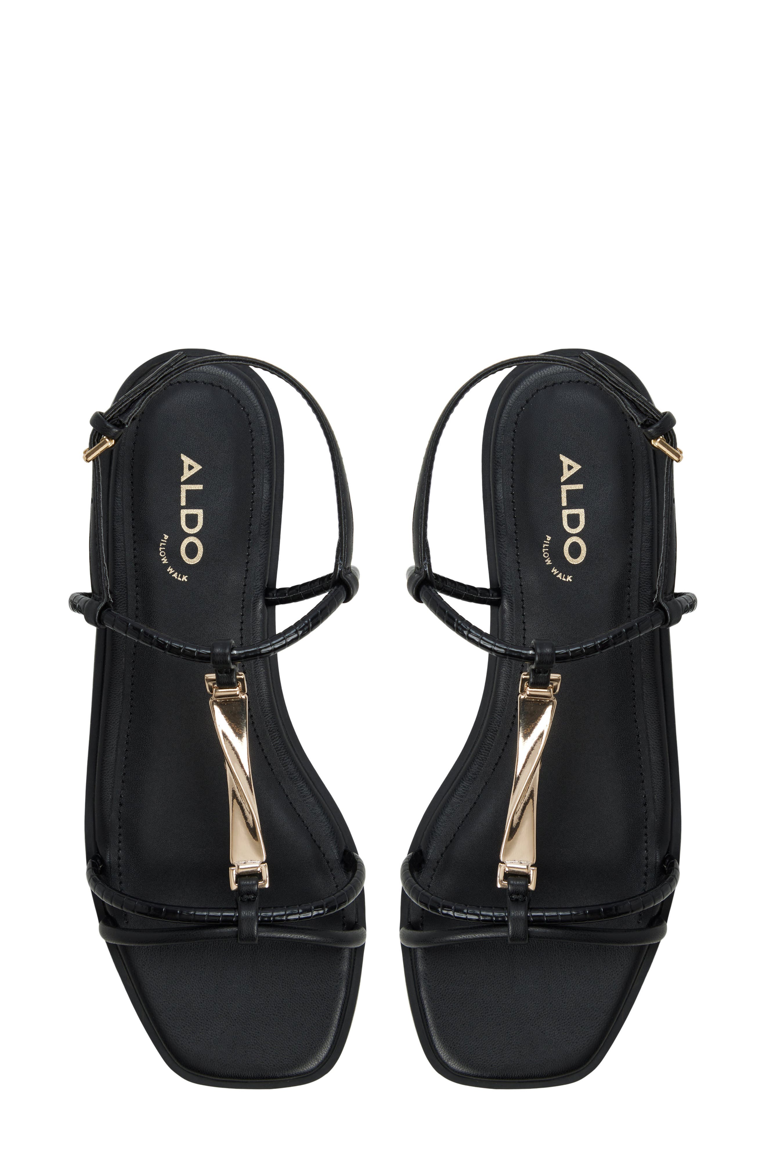 ALDO Ebaeryn Ankle Strap Sandal, Alternate, color, Black