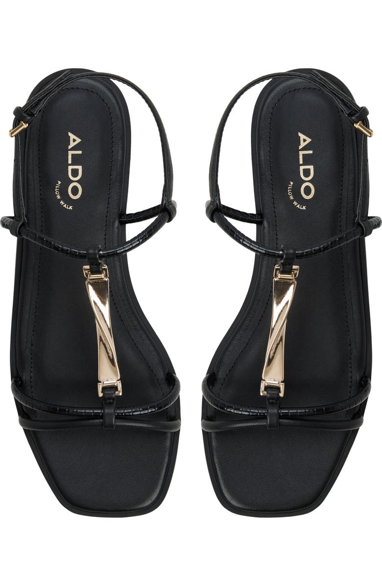ALDO Ebaeryn Ankle Strap Sandal, Alternate, color, Black