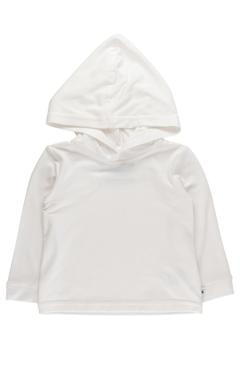 RuggedButts Boys UPF50+ Sun Protective Hooded Shirt, Main, color, White