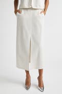 Emporio Armani Studded Twill Midi Skirt