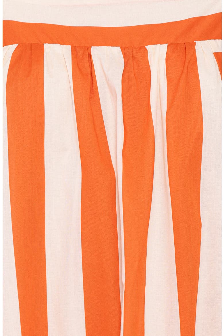 Yanika Stripe Cotton Maxi Sundress, Alternate, color, ORANGE/ WHITE STRIPE