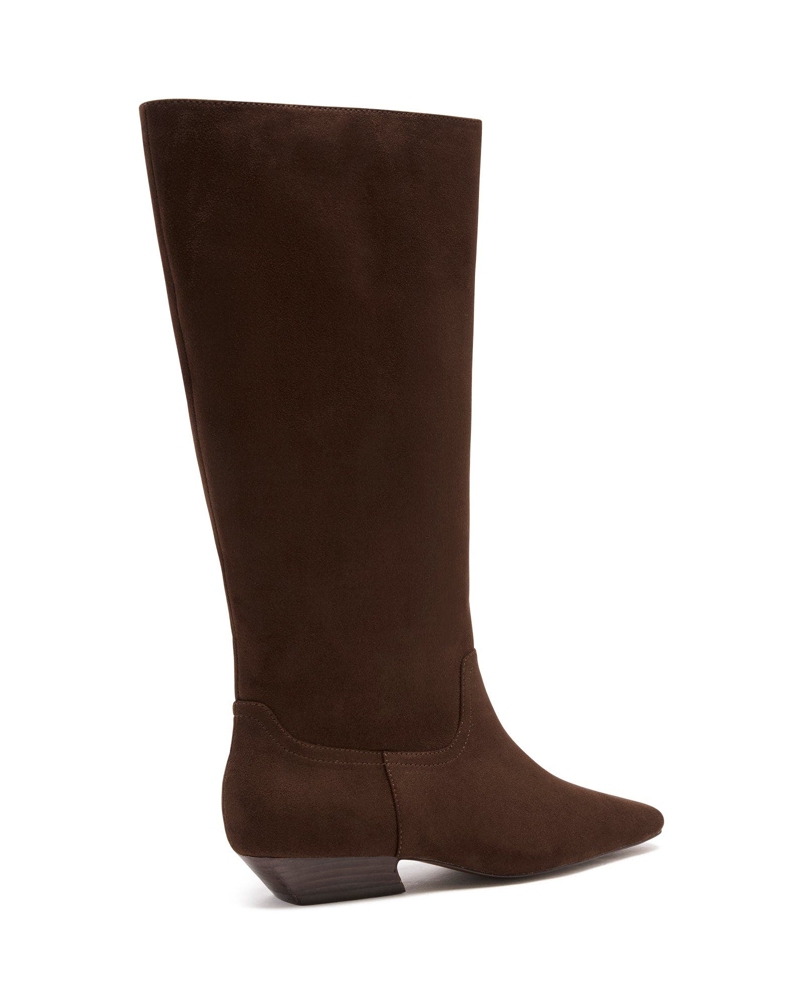 Xavier Tall Boots, Alternate, color, CHOCOLATE FAUX SUEDE