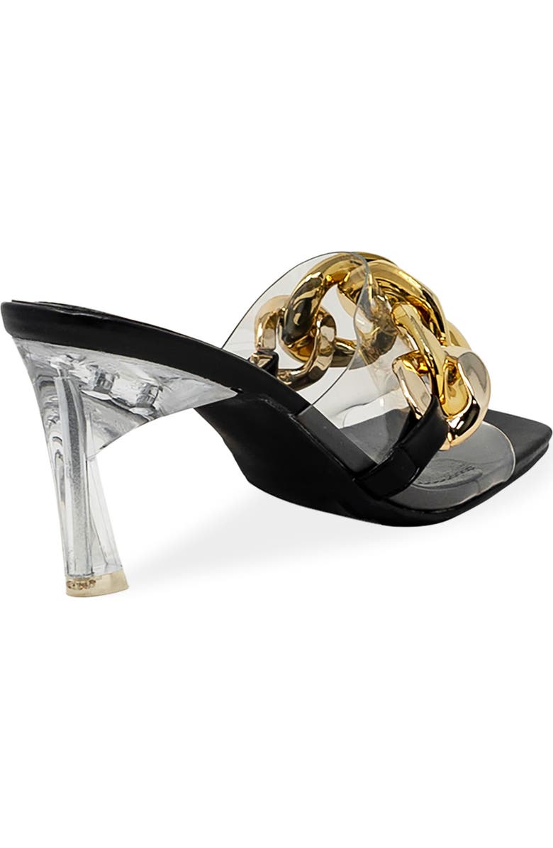 CHASE AND CHLOE Chunky Chain Clear Sandal, Alternate, color,