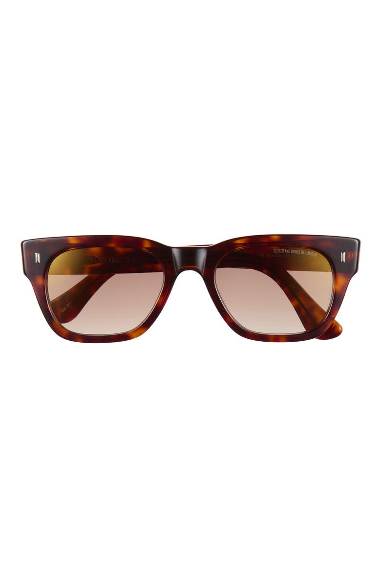 0772V2 50mm Square Sunglasses, Main, color, DARK TURTLE