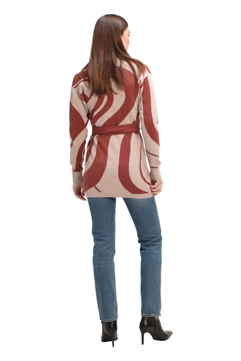 Elma Knit Cardigan, Alternate, color, Luze Rust