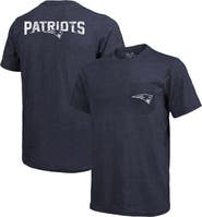 Majestic Threads New England Patriots Majestic Threads Tri-Blend Pocket T-Shirt - Heathered Navy