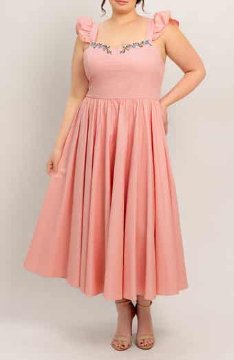 FLYING TOMATO Embroidered Maxi Sundress